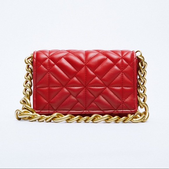 Zara Handbags - Zara Quilted Chain Strap Shoulder Bag